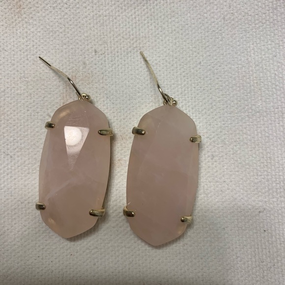 Kendra Scott rose quartz earrings - Picture 1 of 3